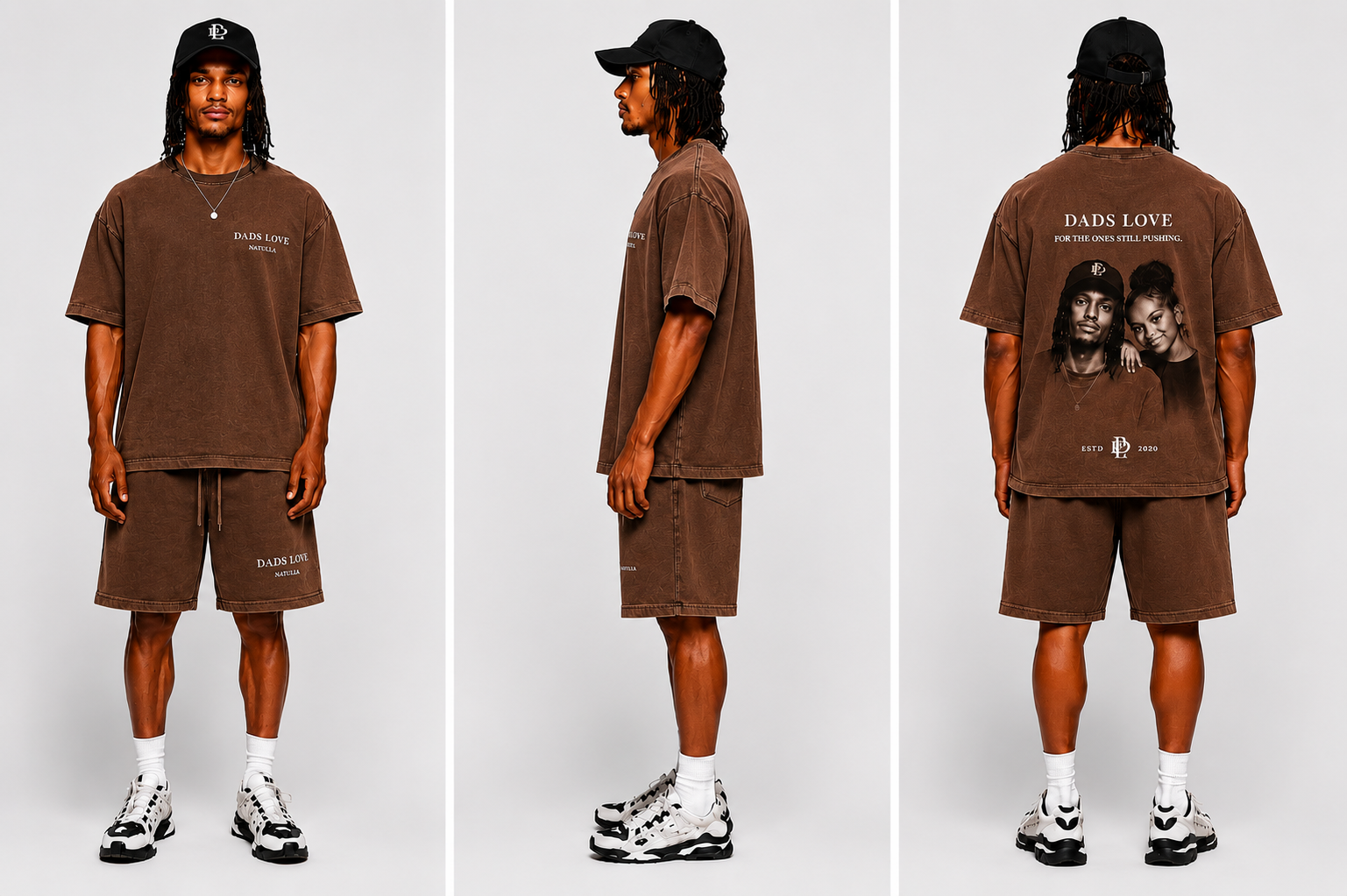 DAD LOVE TWIN SET (BROWN)